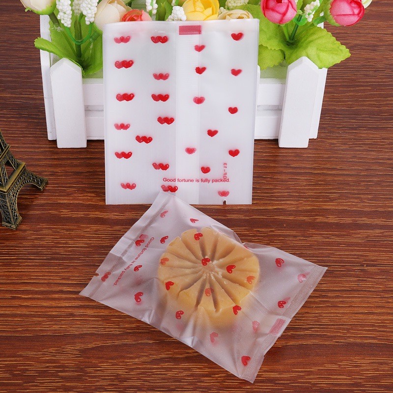 Túi nhựa đựng bánh dứa, cookie, kẹo mẫu trong đơn giản - 100 cái