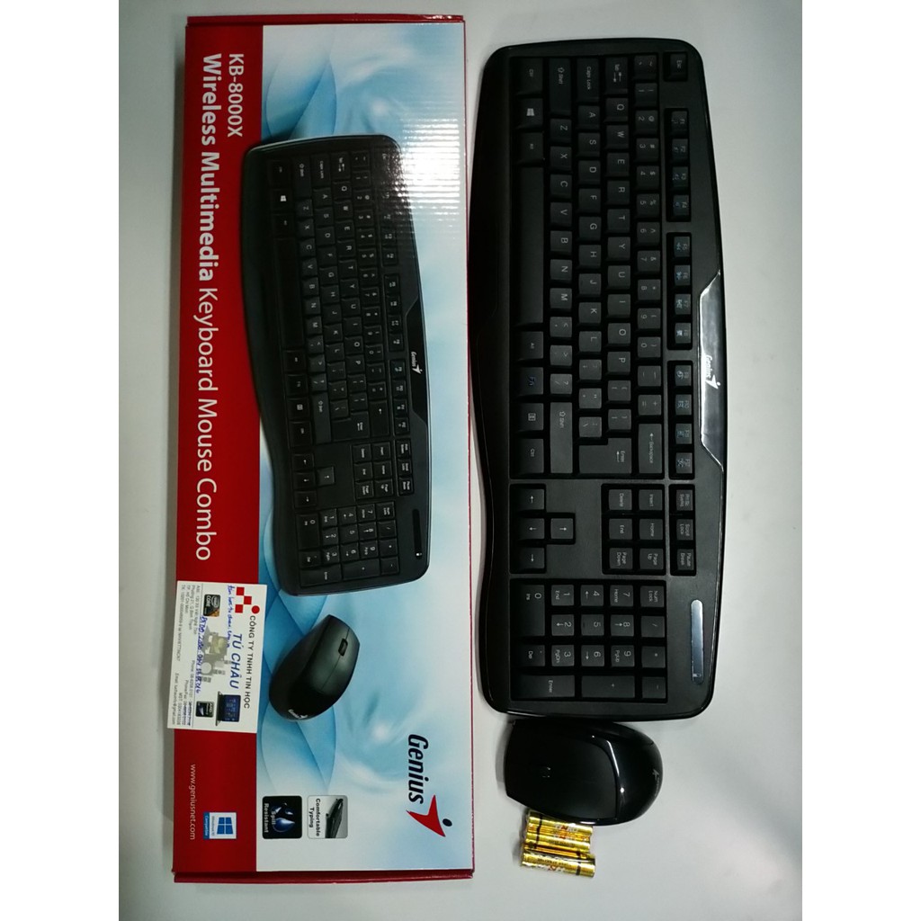 Bộ phím chuột không dây Combo Keyboard - Mouse Genius KB-8000X