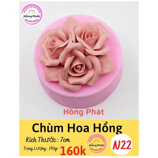 Khuôn silicon Chùm hoa hồng - N22 - Silicon Hồng Phát