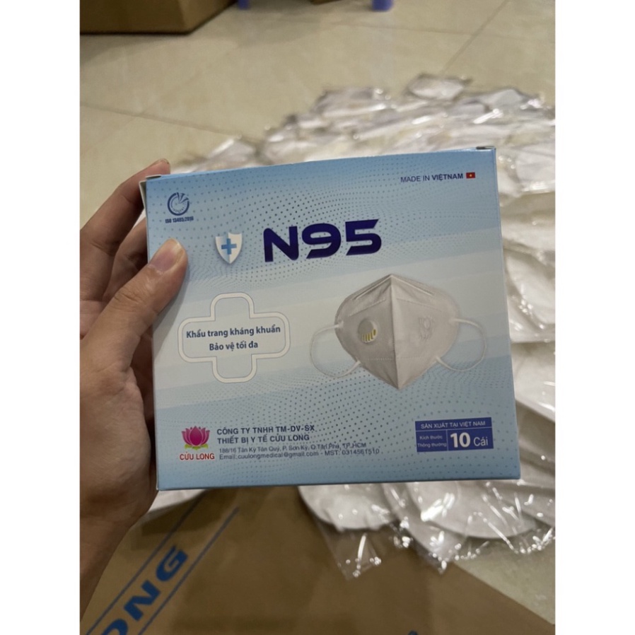 Khẩu trang y tế N95, khẩu trang kháng khuẩn ,có van thở chống bụi cao cấp, sử dụng nhiều lần hộp 10 cái N95 VAN | BigBuy360 - bigbuy360.vn