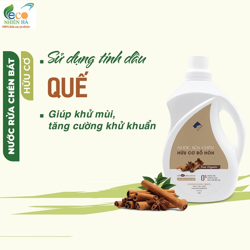 Nước rửa chén ECOCARE 2L hữu cơ, nước rửa bát an toàn trẻ nhỏ, bộ sản phẩm an toàn da tay