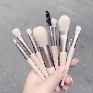 Bộ 8 cọ trang điểm cơ bản pastel lùn BAO DA Enstore