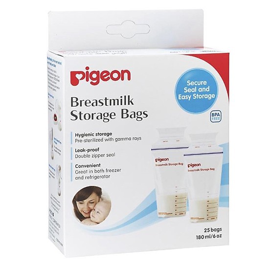 Túi trữ sữa mẹ Pigeon - 180ml - 25 túi/hộp