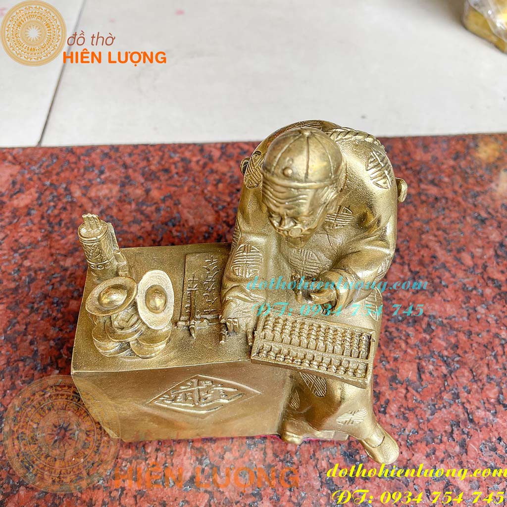 Tượng Ông Quản Gia Bằng Đồng Phong Thủy-Ông Thần Toán
