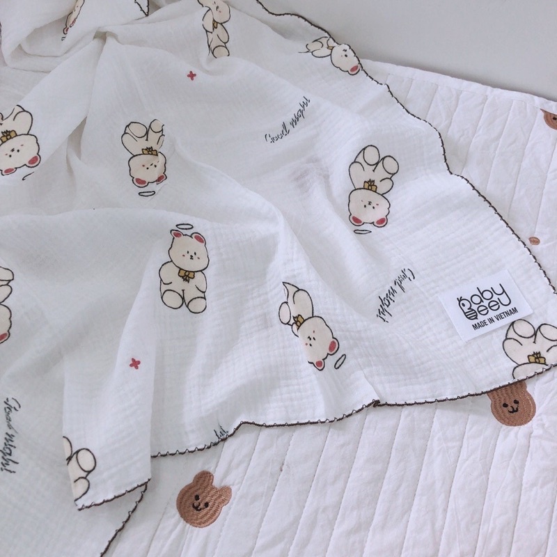 Khăn xô organic - Khăn xô BABY BEE cao cấp cho bé kích thước 90*100cm