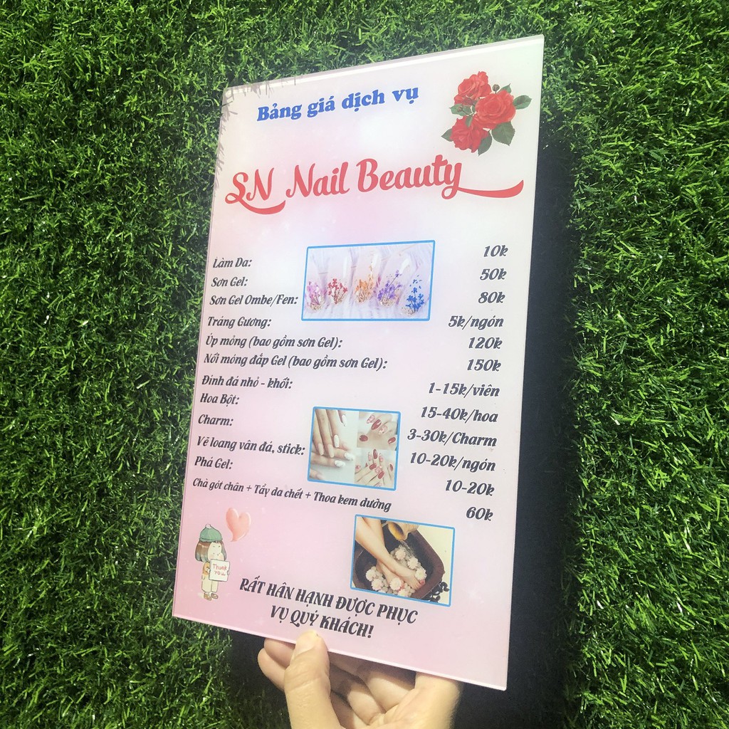 Menu hoặc Bảng giá cho tiệm Nail - Thiết kế theo yêu cầu