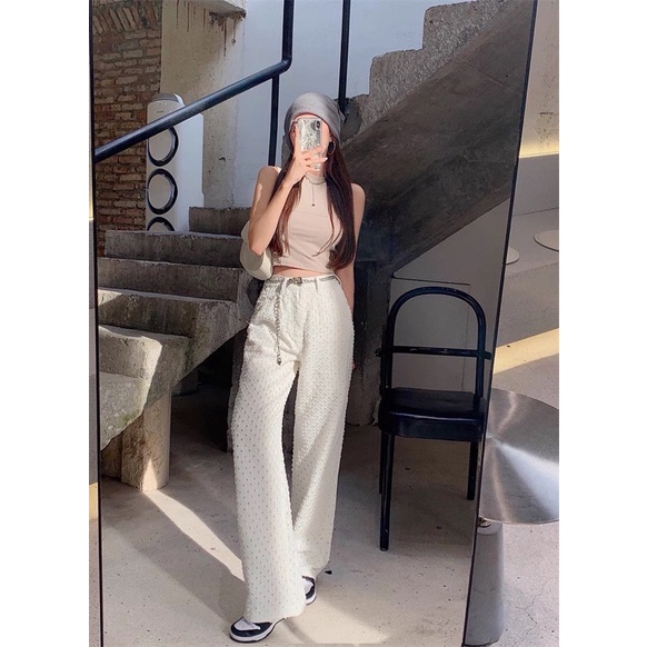 TKLIHN ULZZANG Quần jean ống rộng trắng thiết kế phong cách đường phố ÂU MỸ HOT FASHIONITA 2021 KÈM ẢNH THẬT CUỐI