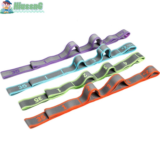 Dây Đai Kháng Lực 9 Vòng Co Giãn Hỗ Trợ Luyện Tập Yoga / Thể Thao