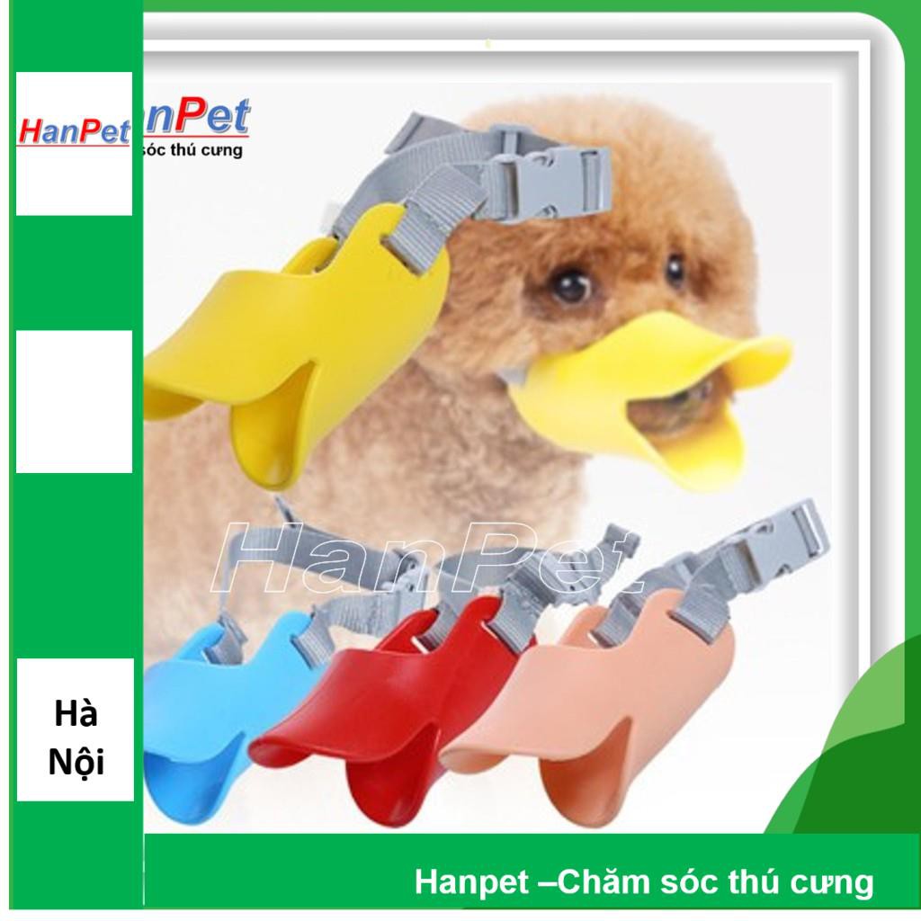 HN-Rọ mõm cho chó hình mỏ vịt nhựa dẻo (3 size ) phù hợp bé có vòng mõm nhỏ