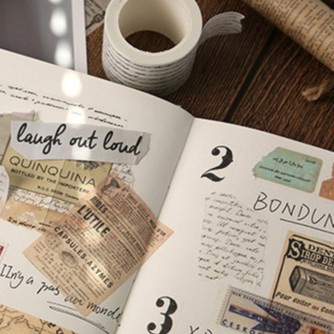 [Mã LIFE1404ALL50K giảm 10% đơn 200K] Cuộn băng dán 8m Washi tape retro Bullet Journal WA04