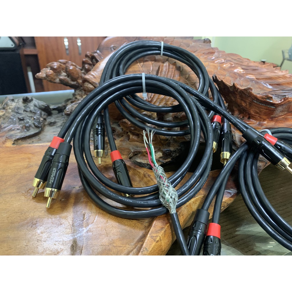 Dây AV Hitachi Nhật Bãi 4 lõi đồng mạ bạc