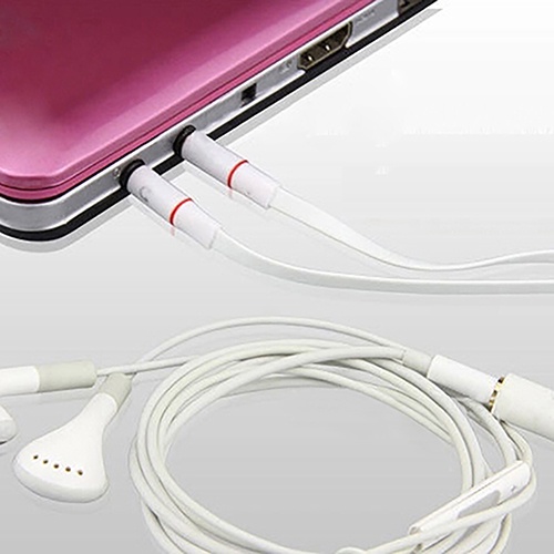 Cáp chia âm thanh tai nghe 3.5mm Audio Mic chữ Y từ Female sang 2 Male