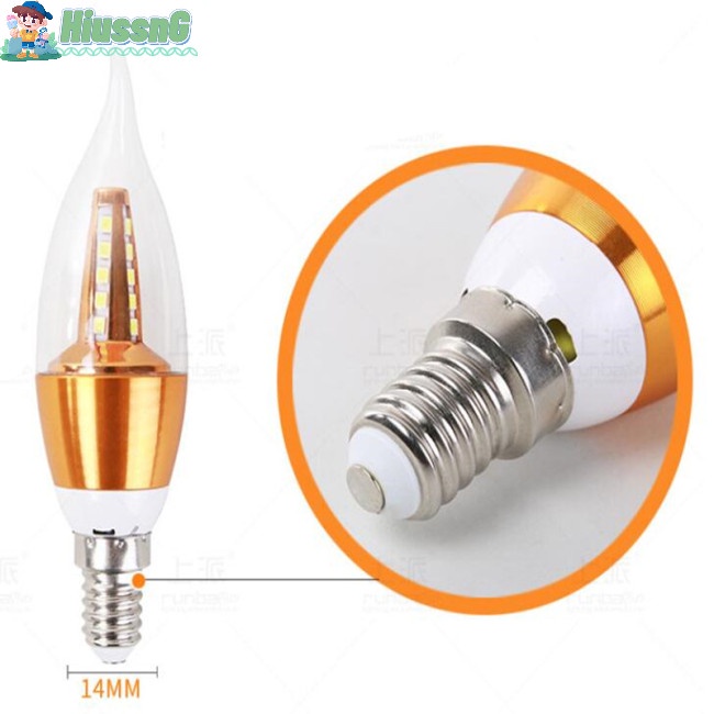 Bóng Đèn Led Hình Nến Tiết Kiệm Năng Lượng 220V 5W E14