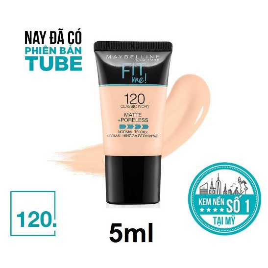 Kem nền Fit Me Maybelline mini dạng tuýp  - túi 5ml