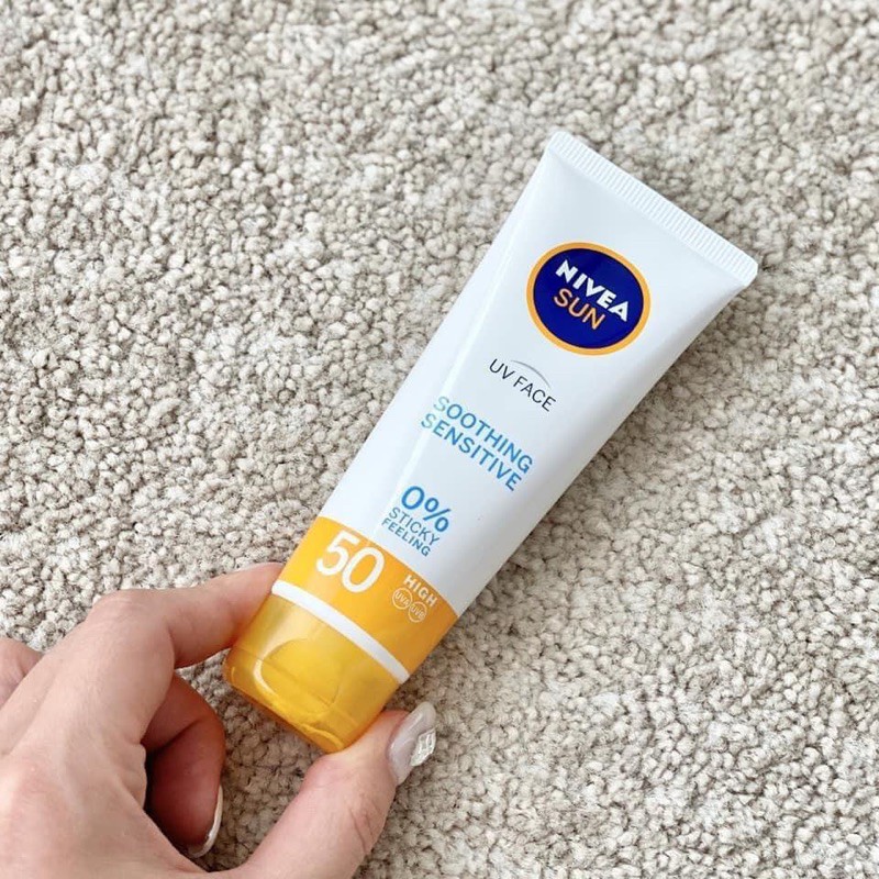 Có bill☀️ KCN   NIVEA UV FACE SOOTHING SENTIVE SPF50+ PA++++