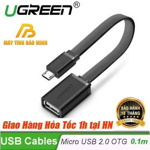 Cáp OTG Micro USB 2.0 Ugreen UG-10821 - Hàng Chính Hãng