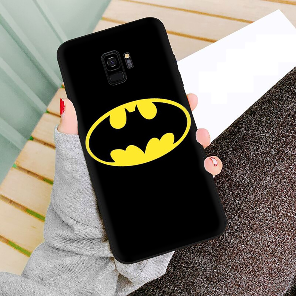 MARVEL Ốp Lưng Hình Logo Batman Cho Samsung S7 S8 S9 S7 Edge S8 Plus