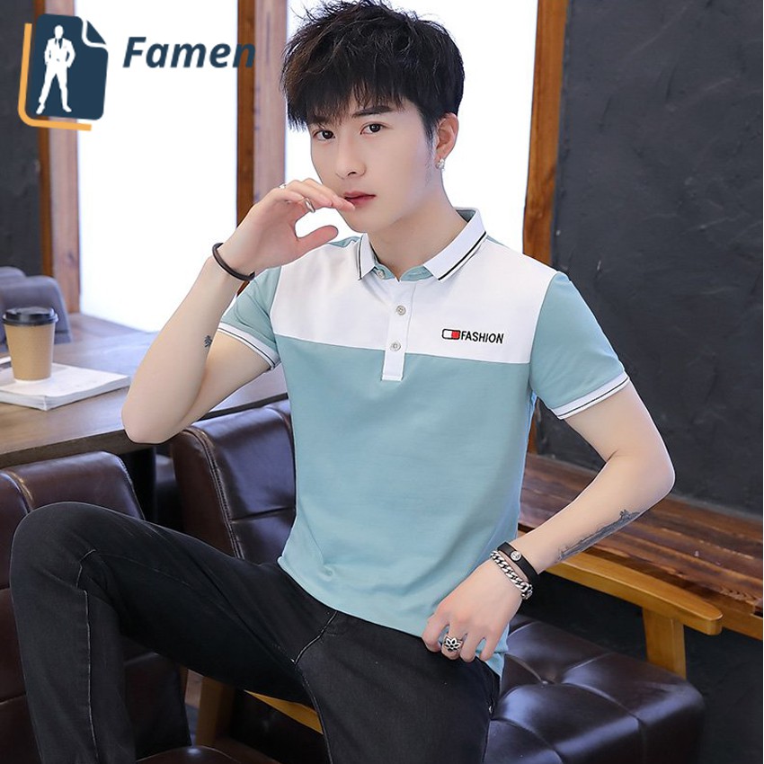 Áo Thun Nam đẹp và thời trang cổ bẻ có viền tại shop Famen | BigBuy360 - bigbuy360.vn