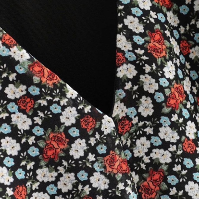 Đầm Zara voan hoa nhí chun ôm siêu đẹp, mặc không lộ bụng nhé DH7OMG5N6