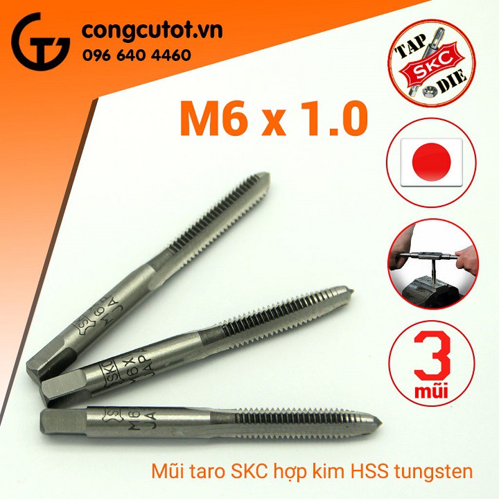 MŨI TA RÔ TAY SKC M6 X 1.0 NHẬT