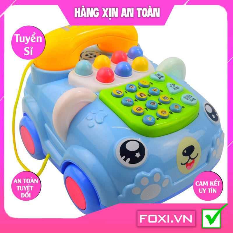 Điện Thoại Để Bàn Hình Xe Hơi Đồ Chơi Foxi Có Nhạc Và Đèn Cho Em Bé-Giúp bé phát triển toàn diện-cảm thụ âm nhạc sớm