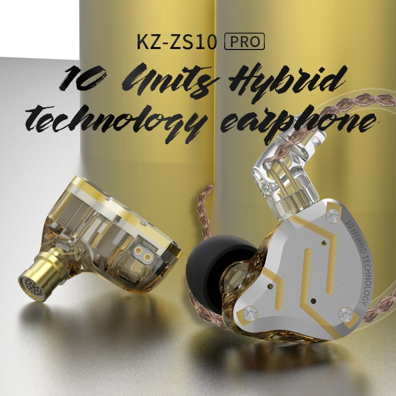 KZ ZS10 Pro Earphones 4BA+1DD Hybrid In Ear Headphone HIFI Headset DJ Monitor Earphone Earbuds KZ ZS10 ZST CCA C10 C16