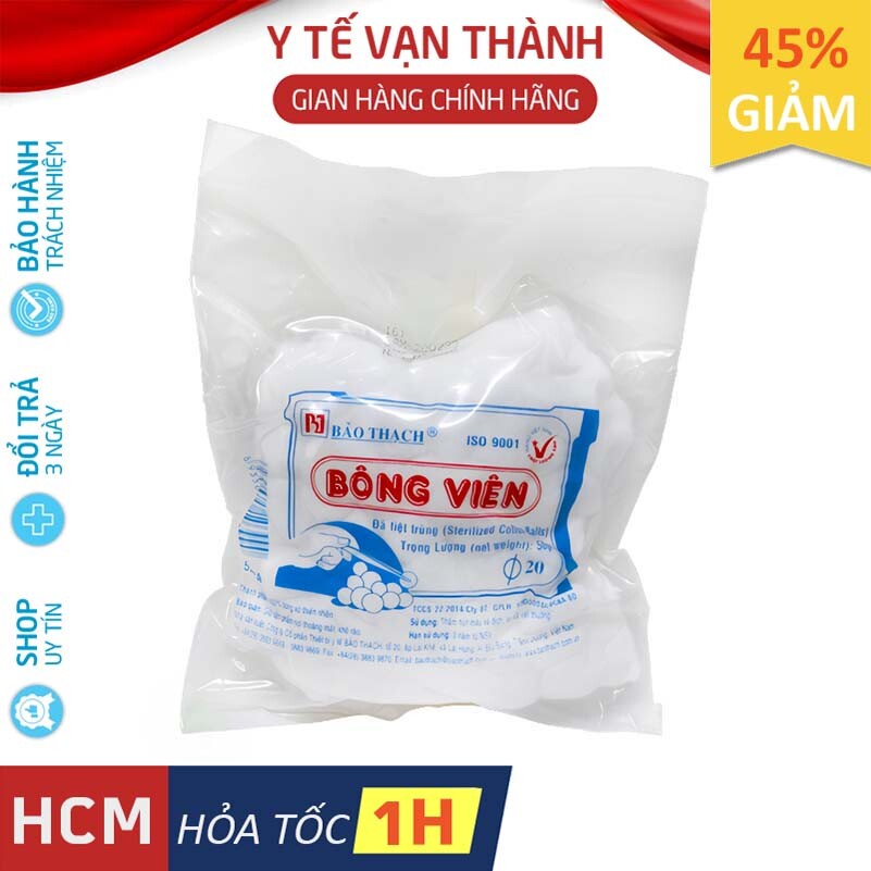 ✅ Bông Gòn Viên- Bảo Thạch, Hoặc Nhãn Hiệu Tương Đương - VT0214
