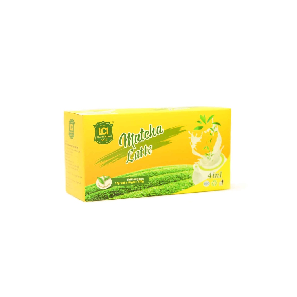 Trà sữa tự pha, trà sữa hòa tan vị vị matcha LC1 hộp 10 gói