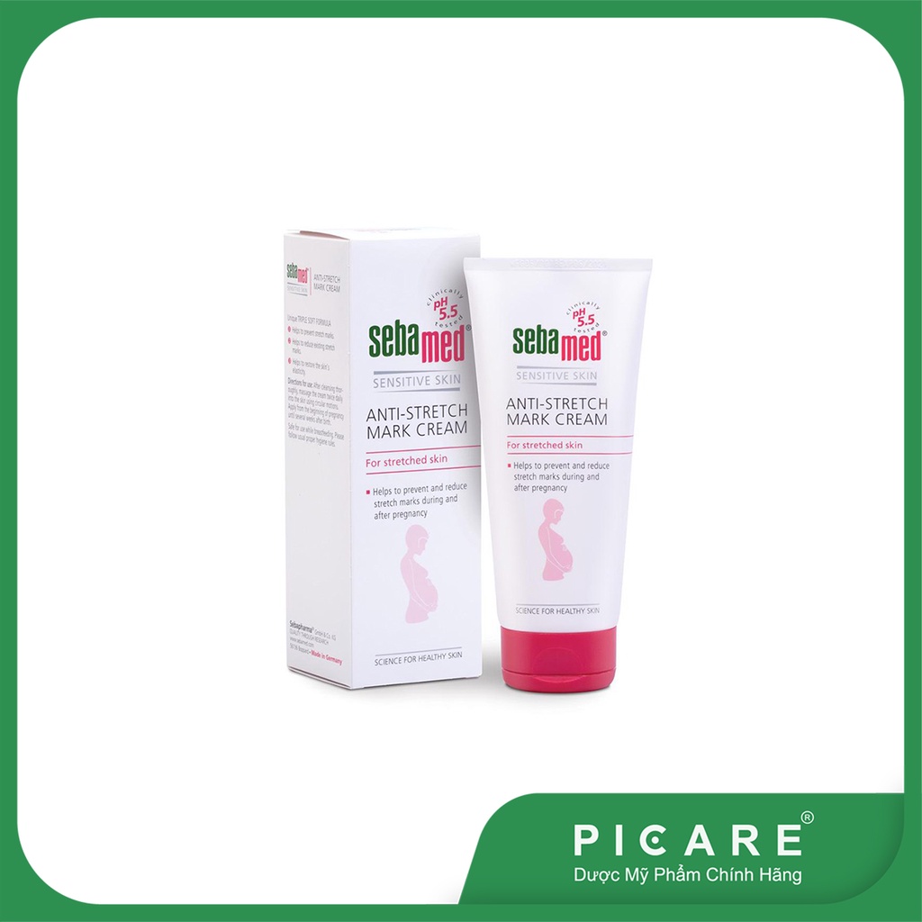 Kem Ngăn Ngừa Rạn Da Bà Bầu pH5.5 Sebamed Anti-Stretch Mark Cream 200ml