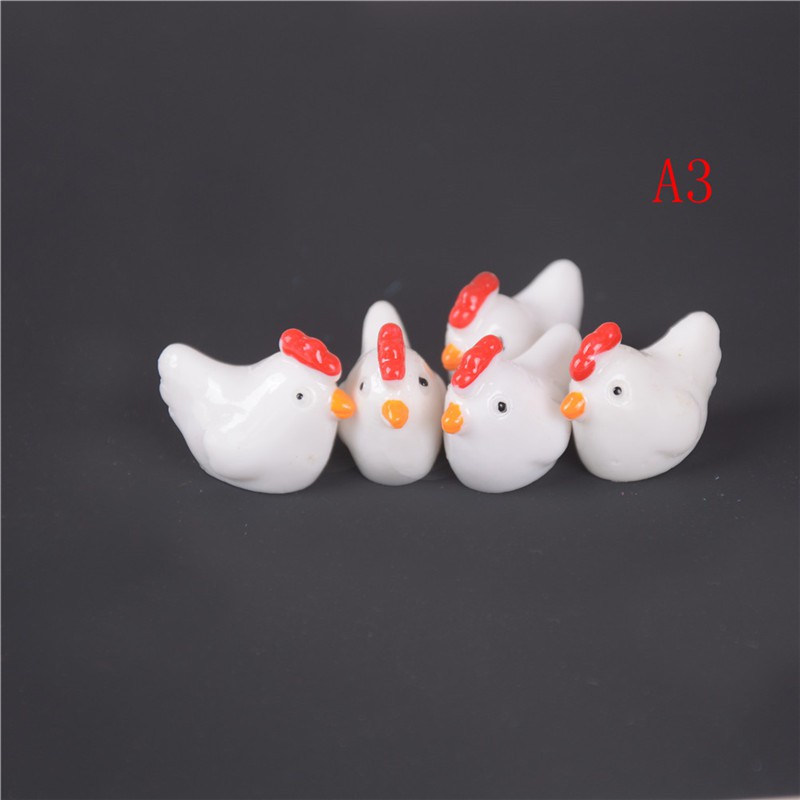 Set 5 Mô Hình Gia Đình Gà Con Xinh Xắn Dùng Để Trang Trí Nội Thất