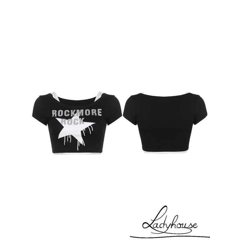 Áo Thun Tay Ngắn Cổ Tròn In Chữ Đơn Giản Dành Cho Nữ