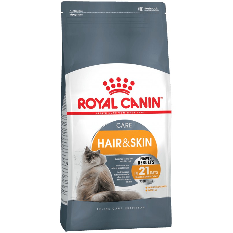 Thức ăn hạt cho mèo Royal Canin Hair &amp; Skin dưỡng da lông cho mèo 2kg