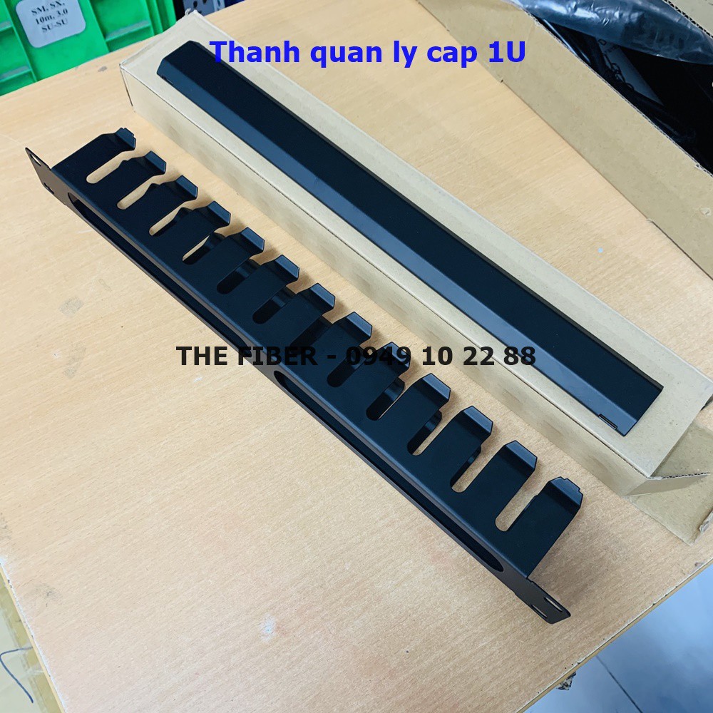 Thanh quản lý cáp 1U 12/24 Port gắn Rack 19 inch