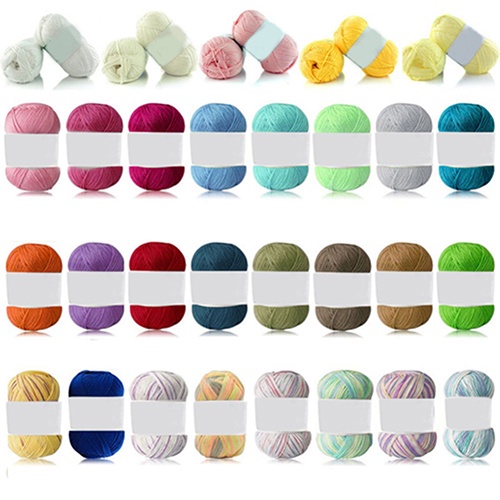 1 Cuộn Len Đan Sợi Móc Mềm Mịn 50g