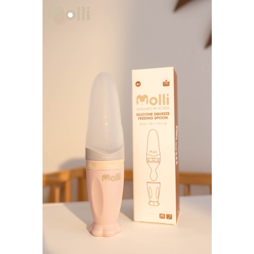 Bình Thìa Ăn Dặm Molli Dung Tích 90ml Hỗ Trợ Uống Sữa, Ăn Bột An Toàn Tiện Lợi