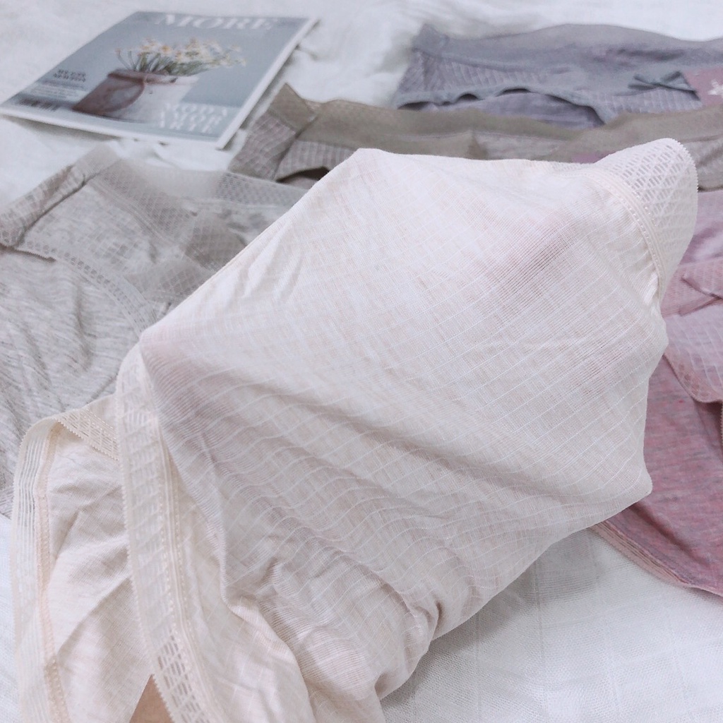 Quần lót bầu cotton cạp chéo thông thoáng thấm hút tốt đính nơ