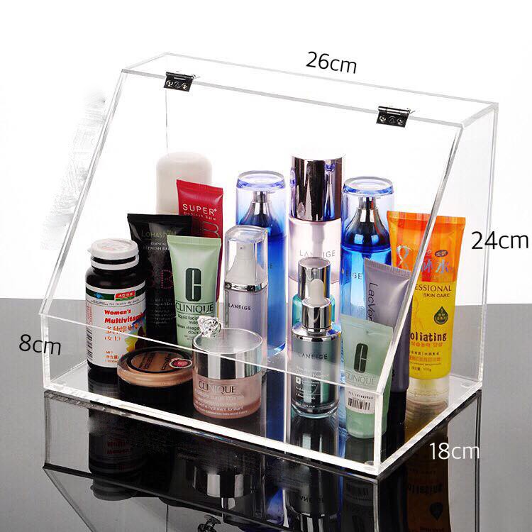 Hộp mica đựng mỹ phẩm 1 ngăn trong suốt