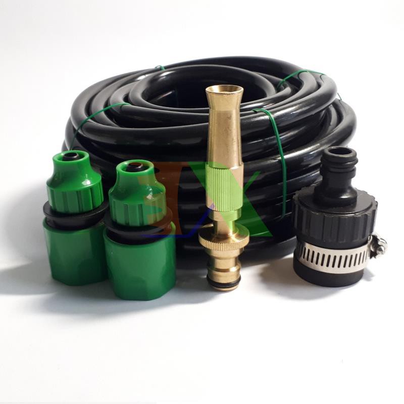 Bộ vòi xịt nước tưới cây, rửa xe bằng đồng chất lượng cao + 20m dây 8/11