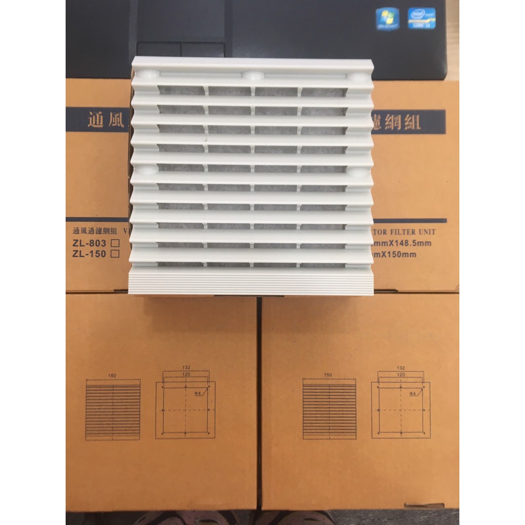 Lưới Lọc Bụi cho quạt hút tủ Điện ZL 803 - 120x120mm, màu xám