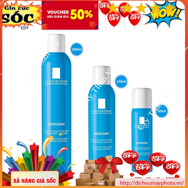 Xịt Khoáng La Roche Posay SerozinC Cho Da Dầu Mụn Và Xịt Khoáng Thermal Spring Water Dành Cho Mọi Loại Da