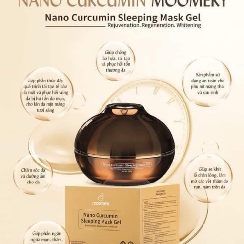 Mặt Nạ Ngủ Tinh Nghệ Nano Curcumin Sleeping Mask Gel, Dưỡng Ẩm, Chống Lão Hóa Hiệu Qủa Và An Toàn - 100ml [CHÍNH - HÃNG]