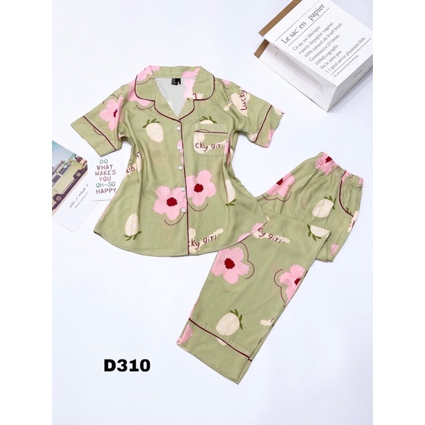 Pijama Tay Ngắn Quần Dài Tole Lanh 40-68kg