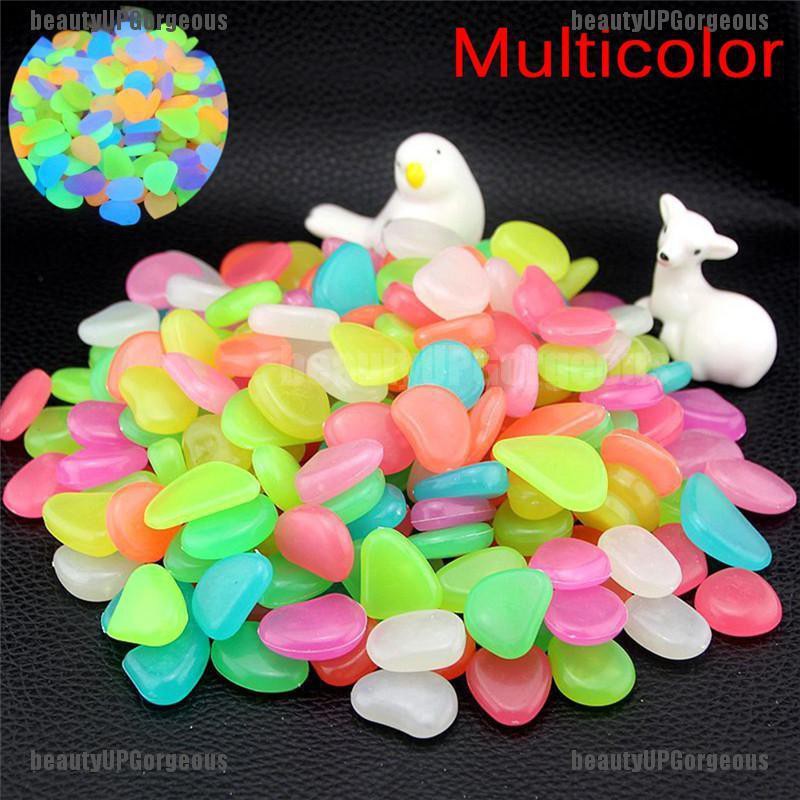 Túi 10 viên đá dạ quang nhiều màu sắc trang trí bể cá