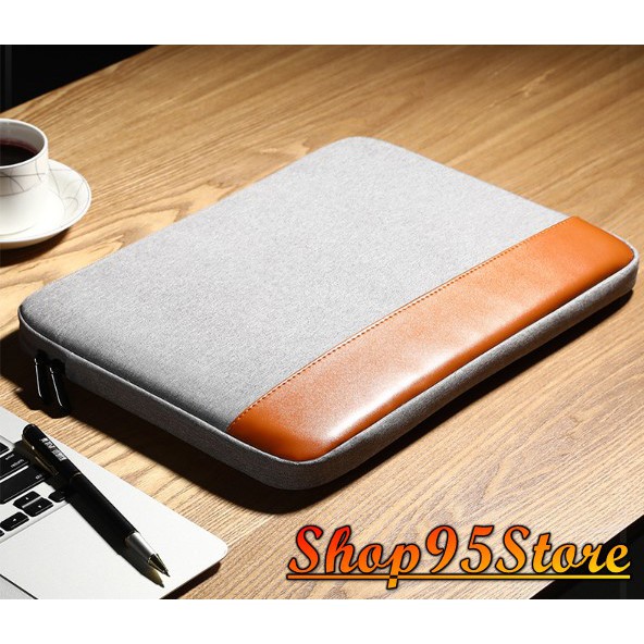 Túi Chống Sốc, chống nước đựng Laptop / Macbook vải Kaki cao cấp