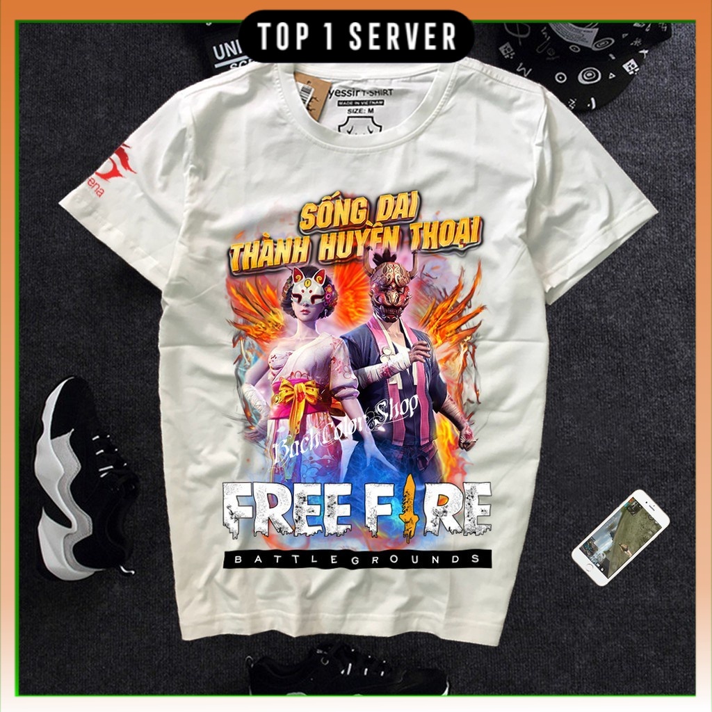 Áo Thun Free Fire - Áo FF TVC Mùa 1 Hoa Anh Đào