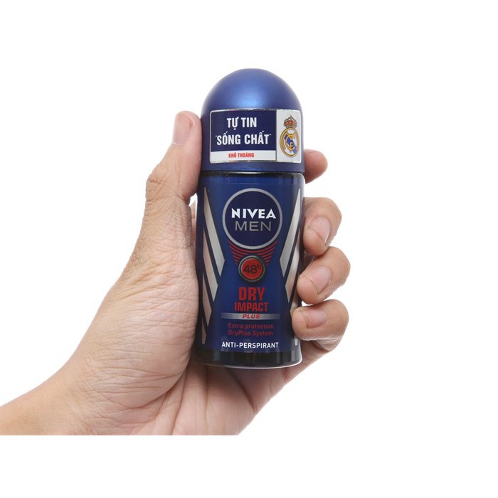 Lăn khử mùi nam Nivea Men 50ml Deep, Black & White, Dry Impact, Silver protect, Cool powder, Whitening ngăn mùi 48h