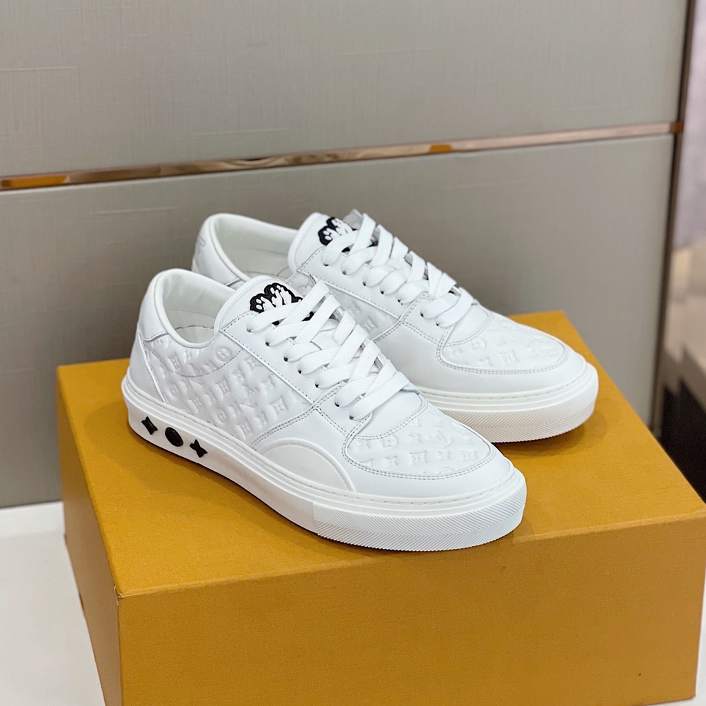 Giày thể thao nam da thật Louis Vuitton LV hoạ tiết thương hiệu dập nổi thời thượng