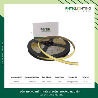 5 Mét LED dây COB 12DVC siêu sáng (hàng chuẩn có CO-CQ cho công trình)