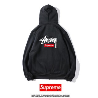 Áo Hoodie Vải Cotton In Chữ Supreme Thời Trang Cho Nam Nữ