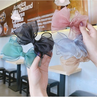 Kẹp Tóc Hàn Quốc MILA Cặp Tóc Nơ Voan
